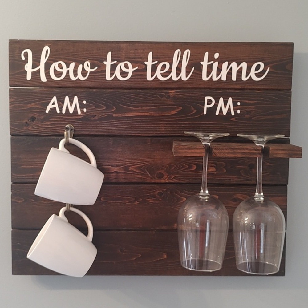 How To Tell Time Rustic Wood Home Decor Wall Display